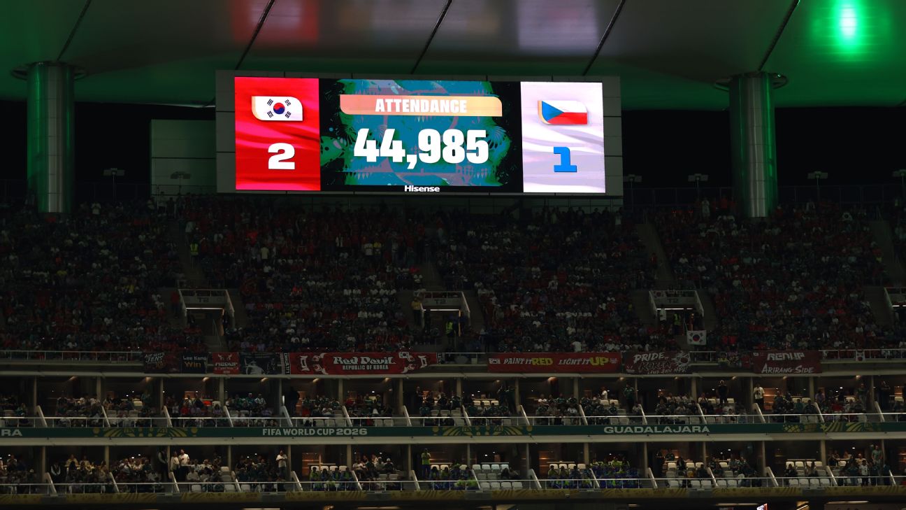 韩国对捷克世界杯比赛现场空座引议 FIFA坚称出席数据准确